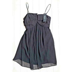 ARK  & CO Evening Strap Black Chiffon Dress ( S )